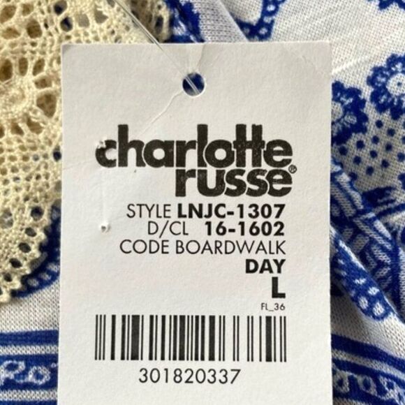 Bohemian Boho Paisley High Low Racerback Sleeveless Tank Womens Large - Picture 2 of 16